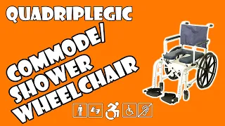 Invacare Commode/Shower Wheelchair - Review | Quadriplegic (C5,C6,C7)