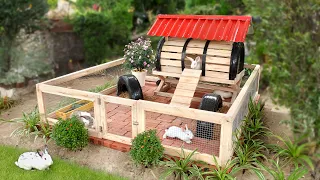 Turn discarded materials into amazing rabbit house