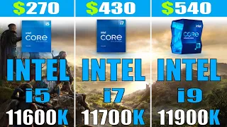 INTEL i5 11600K vs INTEL i7 11700K vs INTEL i9 11900K || RTX 3080 || PC GAMES TEST ||