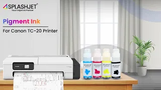 Pigment Ink For Canon TC 20 Printer | Ink for PFI 050 ink Bottle | New Launch | Splashjet Inkjet Ink