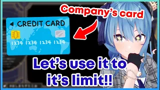 Cover took measures against Suisei trying to hit the company's card limit to gacha【Hololive Eng sub】