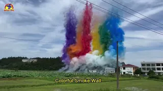 Daytime Colorful Smoke Wall Fireworks Wedding Celebration (Red Green Blue Orange Yellow Purple)