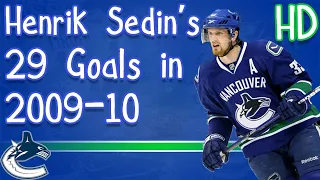 Henrik Sedin's 29 Goals in 2009-10 (HD)