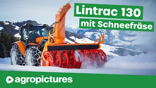 Lindner Lintrac 130 mit Kahlbacher Schneefräse KFS 850 | Traktortechnik im Winterdienst