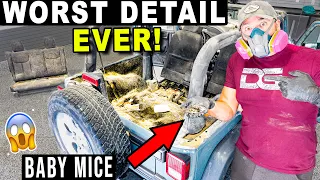 I Spent 18 Hours Cleaning The DIRTIEST Jeep Ever!