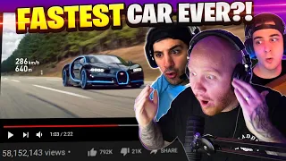 TIMTHETATMAN REACTS TO BUGATTI CHIRON! THE FASTEST CAR!? w/ Nickmercs & Cloakzy