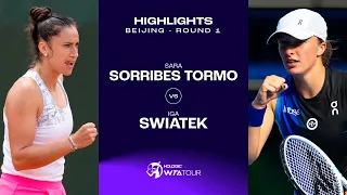 Sara Sorribes Tormo vs. Iga Swiatek | 2023 Beijing Round 1 | WTA Match Highlights