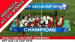 AFF U22 INDONESIA vs THAILAND GOALS AND VICTORY CEREMONY