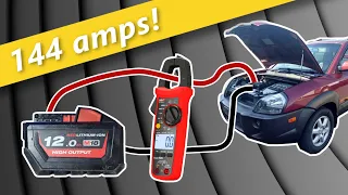 [001] Jump-start car with 18V battery: How much current and voltage?