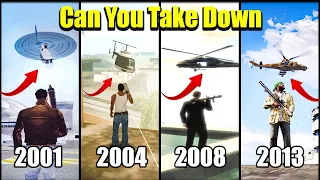 Can You Take Down POLICE HELICOPTERS FROM All GTA (GTA 5, GTA 4, GTA SAN, GTA VICE CITY GTA 3)