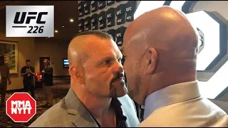 Tito Ortiz And Chuck Liddell TENSE STAREDOWN At UFC Hall Of Fame