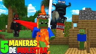 5 MANERAS de MOLESTAR a MI MEJOR AMIGO en Minecraft 😂