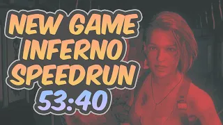 Resident Evil 3 Remake - New Game Inferno Speedrun - 53:40 [Former World Record]