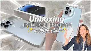 IPHONE 14 PRO MAX UNBOXING SILVER ✨
