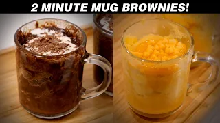 2 Minute Mug Brownies - No Egg Chocolate & Mango Brownie CookingShooking Microwave Recipe