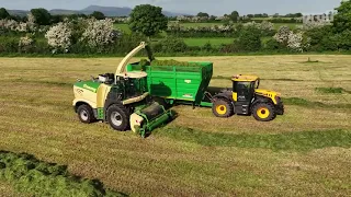 Chopping grass with Krone in Ireland