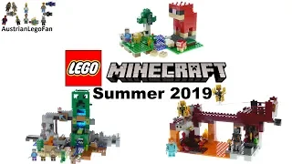 All Lego Minecraft Summer Sets 2019 Compilation - Lego Speed Build Review