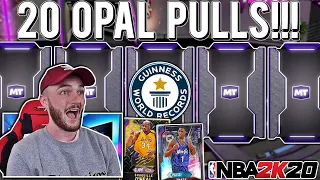 20 GALAXY OPAL PULLS *RECORD*!!! MY BEST PACK OPENING EVER!!! (NBA 2K20 MYTEAM)