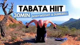 Tabata Hiit 30Min Full Body Workout | Mix Bodyweight & Dumbbell | 30/10