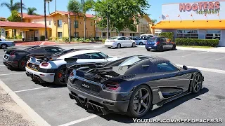 Koenigsegg Agera RS convoy to Hooters