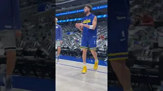 Klay Thompson Going Through Some Of His Pre Game Routine