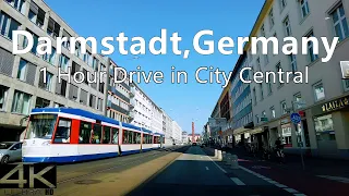 Darmstadt "City of Science" 1 Hour Drive Germany 2022 | AllAround 4K 60fps Virtual Drive Tour