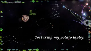 Starsector : carrier fleet pelting anything to enemy