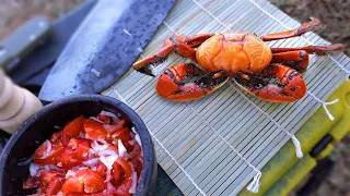 PREPARANDO CARANGUEJO NA BRASA - Com Chefinho's e Chefona