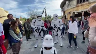 A very short Stormtrooper gets recruited by the First Order at Disney's Galaxy's Edge