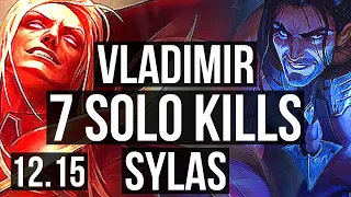 VLADIMIR vs SYLAS (MID) | 17/1/4, Legendary, Rank 6 Vlad, 7 solo kills | NA Challenger | 12.15