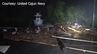 Early damage from Hurricane Sally in Alabama