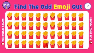 Find the ODD One Out - Junk Food Edition 🍔🍕🍩 Easy, Medium, Hard Levels Quiz #emojichallenge #emoji