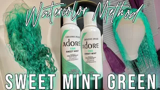 HOW TO DYE A WIG IN 10 MINUTES !! | WATERCOLOR METHOD TUTORIAL | SWEET MINT 🧚🏽‍♀️