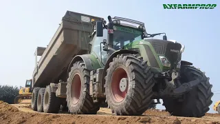 Terrassement - Volvo & 9 tracteurs Fendt , John Deere