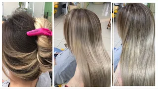 Шатуш на начес  / окрашивание балаяж / растяжка цвета // Ombre  / How to Balayage Ombre Мелирование