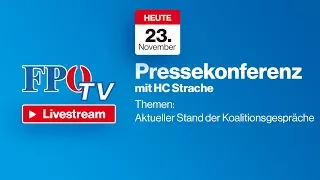 Pressekonferenz mit HC Strache - Aktueller Stand der Koalitionsgespräche