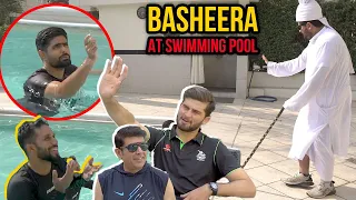 Basheera Teasing Babar Azam & Muhammad Haris at Swimming Pool 🏊🏻🌊