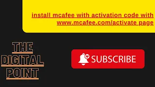 install mcafee with activation code with www.mcafee.com/activate page