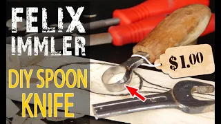 From an old Wrench into a Spoon Carving Knife (Scorp)  /  Hand Tool Transformation, for everyone!!