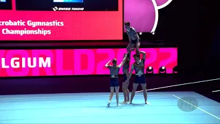 Belgium (BEL) - 2022 Acrobatic Worlds, Baku (AZE) - Balance Qualification  Men's Group