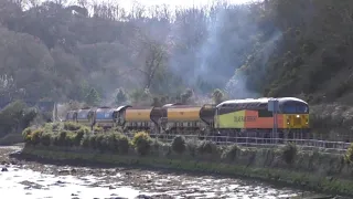 Near miss on the Esk Valley line in Yorkshire.