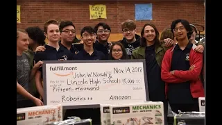 Amazon Donates $15K To North and Lincoln High School Robotics Teams!