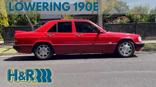 Lowering Mercedes 190E on H&R springs | HOW TO