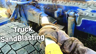 How I Remove Heavy Rust from Metal Truck Frame SandBlasting