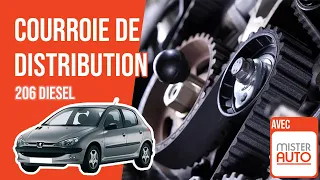 Changer la Courroie de Distribution et la Pompe à eau Peugeot 206 1.4 HDI 🚗