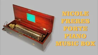 Antique Nicole Freres Forte Piano Music Box C. 1855