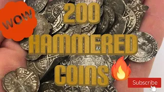 OMG 200 Silver Hammered Coins Metal Detecting Uk Minelab Equinox 800 Beach 1 Settings Medieval
