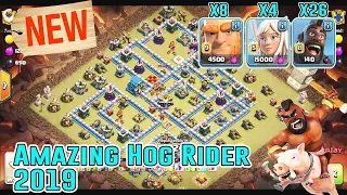 CLAN WARS 2019 - Amazing Combo HOG RIDER 3 star Attack Max base TH12