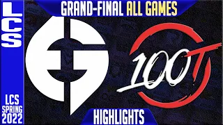 EG vs 100 Highlights ALL GAMES | Grand-Final LCS Playoffs Spring 2022 | Evil Geniuses vs 100 Thieves