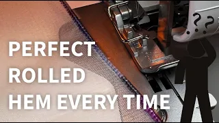 EASY PERFECT ROLLED Hem every time! 6 steps works on all Overlockers #Overlocker #sewinghacks